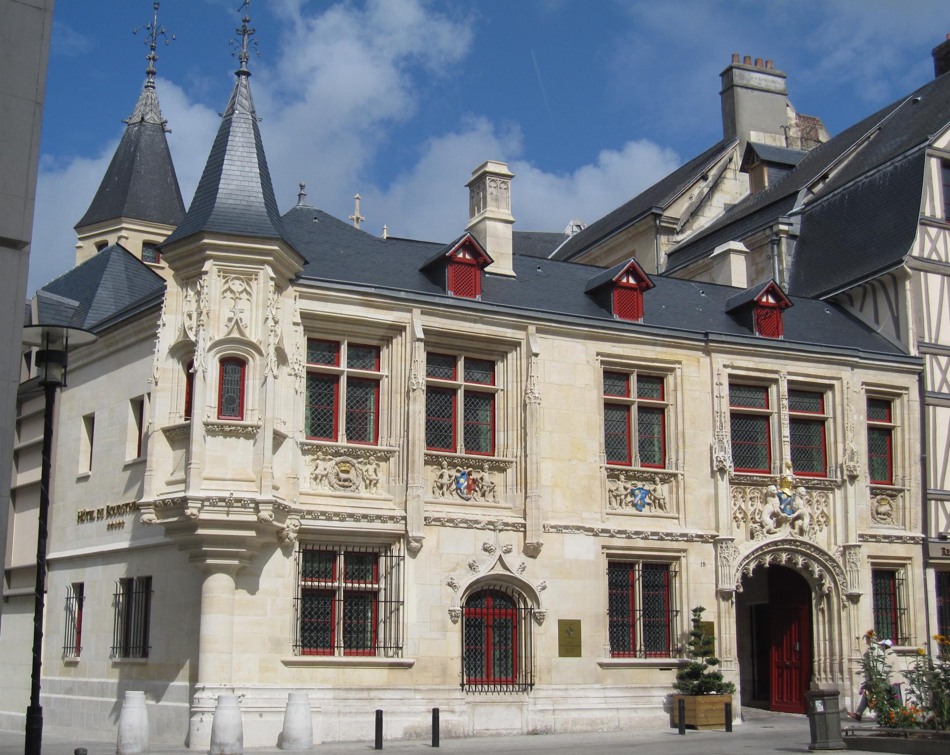 Dessin, Hôtel de Bourgtheroulde, Rouen - Aquarelle -